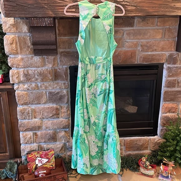 Farm Rio Dewdrop Floral Green Midi NWT - Picture 9 of 13